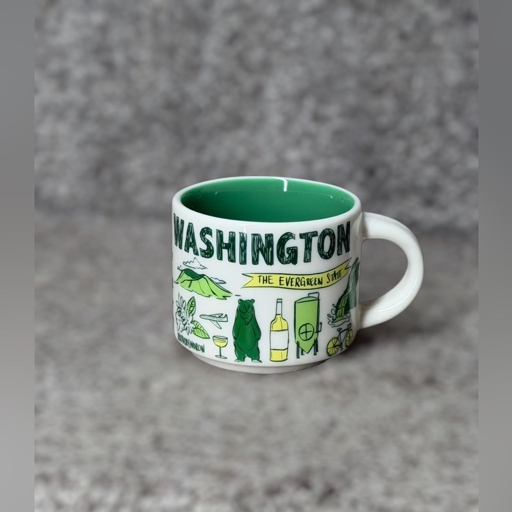 SOLD Starbucks Been There Series Washington Evergreen Espresso MUG 2oz TINY - Picture 2 of 8